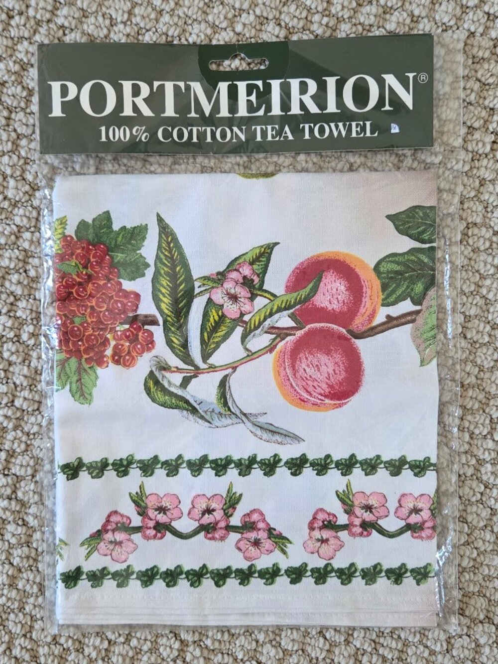 Portmeirion Botanic Garden Pomona Blossom Cotton Tea Towel NEW